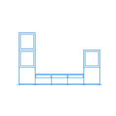 Furniture Entertainment Center Media Center Ikea Besta Tv Storage Combination Base U Shape Engraving Svg Design, Free Vectors File